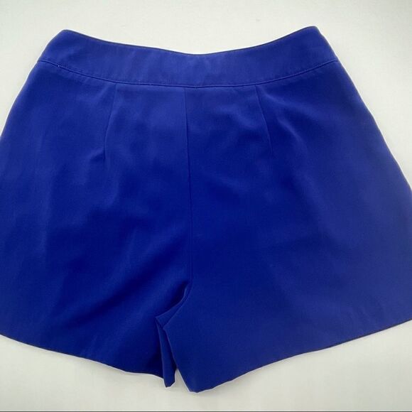 Jennifer Lopez Cobalt Blue Pleated Shorts Sz 2 - Picture 3 of 14